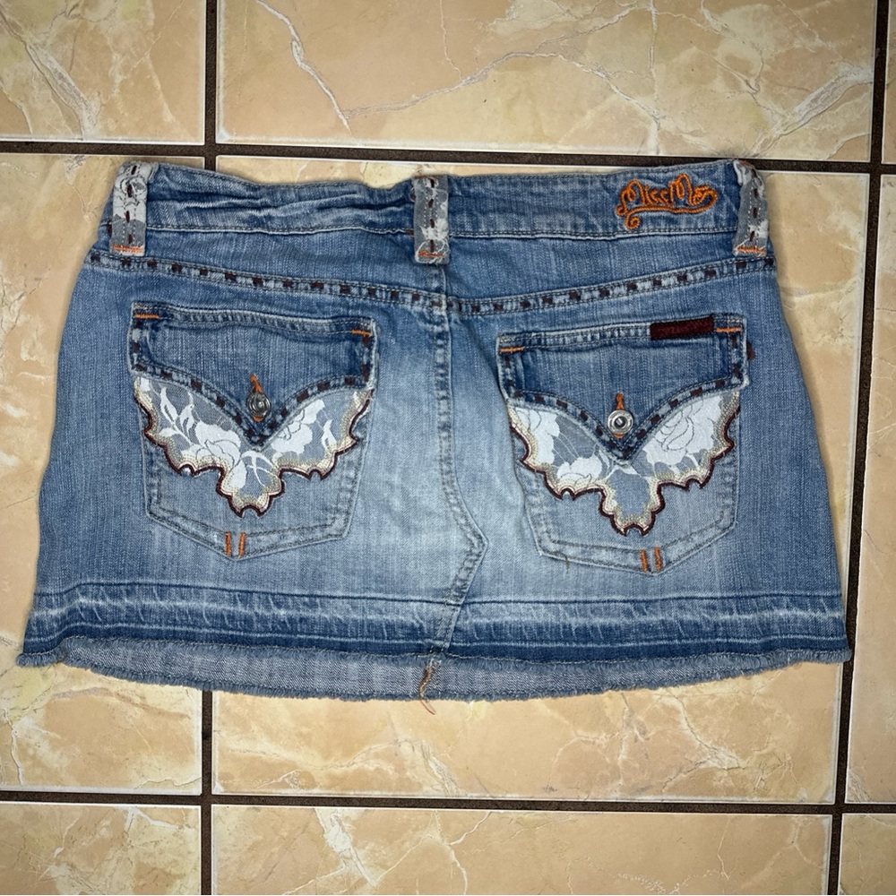 Miss Me Light Blue Denim Mini Skirt